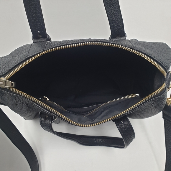 EXTRA 30% OFF🖤Alexander Wang Boston Bag Black Pebbled Leather Gold Tone Handbag - Picture 2 of 16